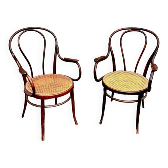 Two J&J Kohn 1900 bentwood armchairs