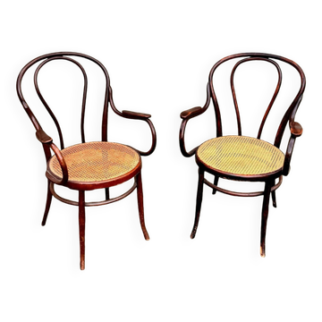 Two J&J Kohn 1900 bentwood armchairs