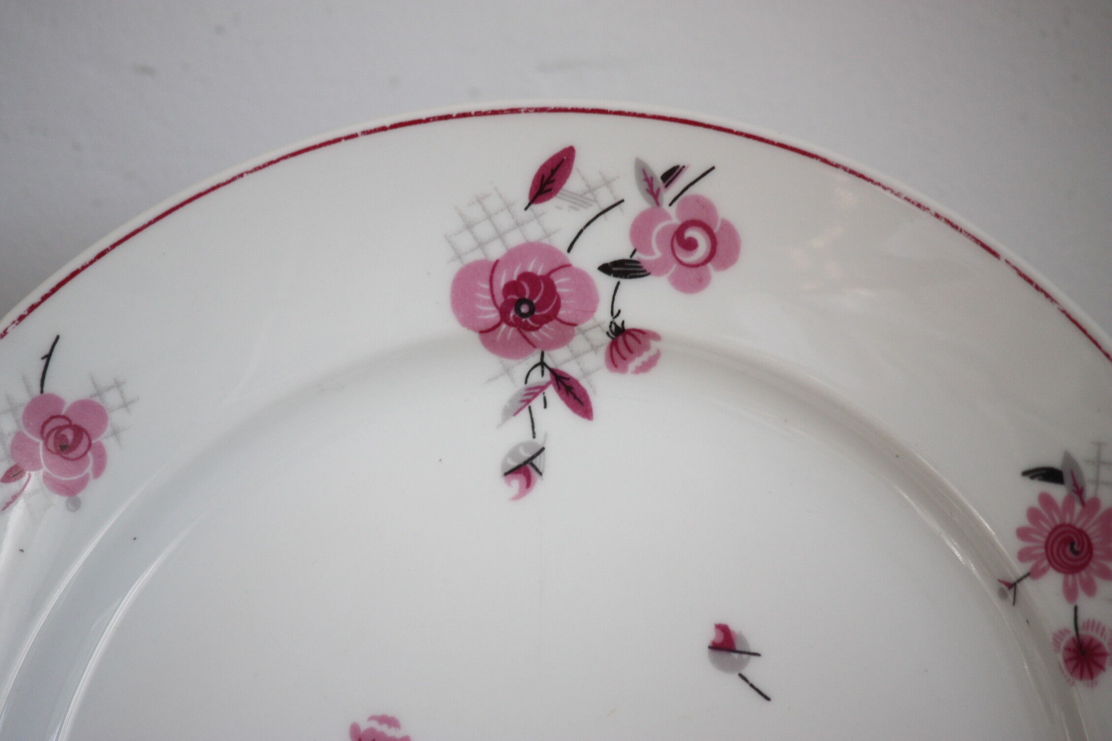 Plat rond fleuri - Limoges