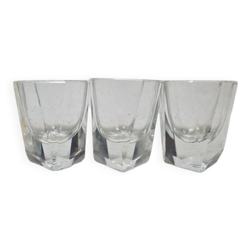 Art Deco glasses, Poland, 1930s, set of 3