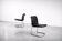 Vintage Mid-Century Minimalist Chrome and Black Leather Club Chairs