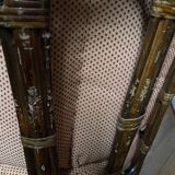 Fauteuil pivotant rotin et osier vintage