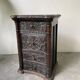 Commode XIXème pin noirci sculpté