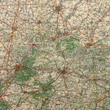 Map Nord Est France and Paris region 80's