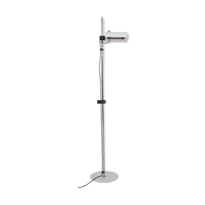 Lampadaire design en métal blanc, Italie années 1980