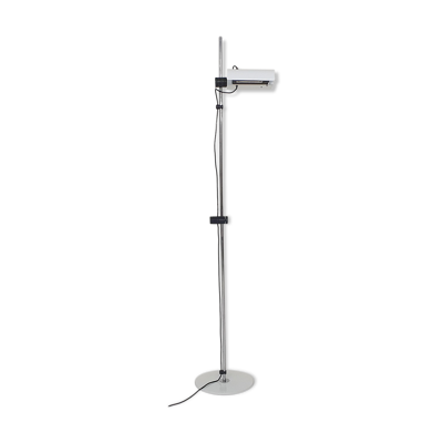 Lampadaire design en métal blanc, Italie années 1980