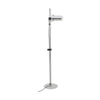 White metal design floor lamp, Italy 1980