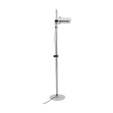 White metal design floor lamp, Italy 1980
