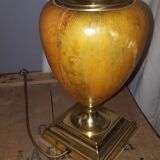 Lamp  dolphin, leather and brass