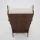 1940s large wing chair in wool boucle, restored