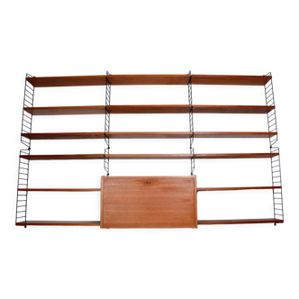 Modular wall shelving system by Nisse Strinning, Sweden, 1960s