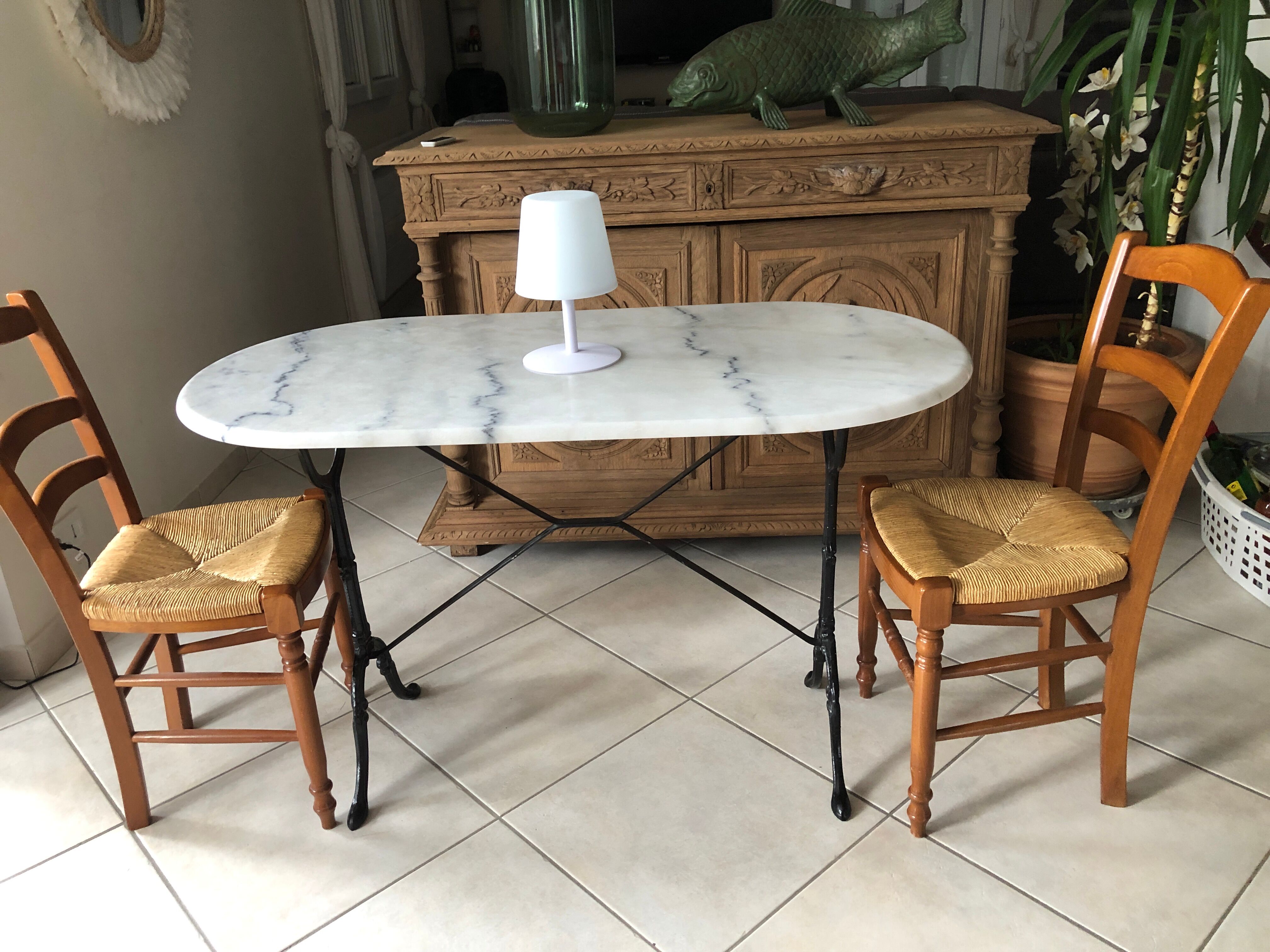 Marble bistro table