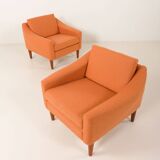 Dux Mid century lounge chairs attr. to  Folke Ohlsson, Sweden 1960s