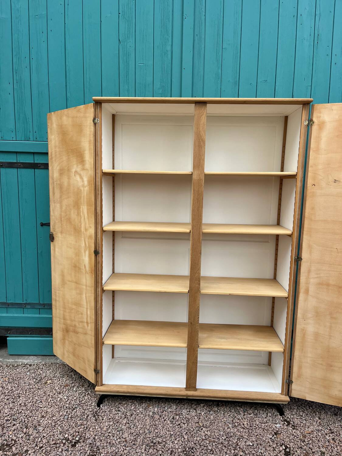 Wooden school cabinet