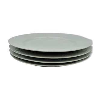 4 White de-serve plates Limoges