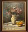 Christophe Rielland XX century. Oil on canvas with bouquet.