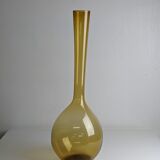 Large scandinavian vase in blown glass by arthur percy for gullaskruf, sweden - 50s