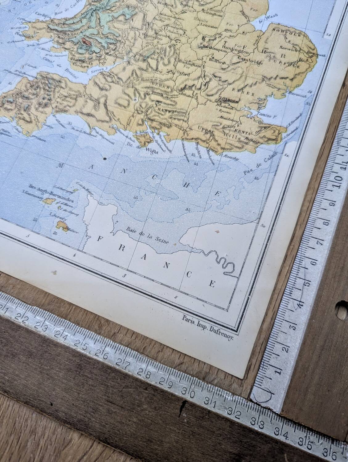 The British Isles, original map printed in 1879.