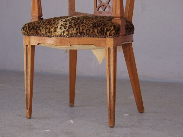 Fauteuil de bureau louis XVI en merisier