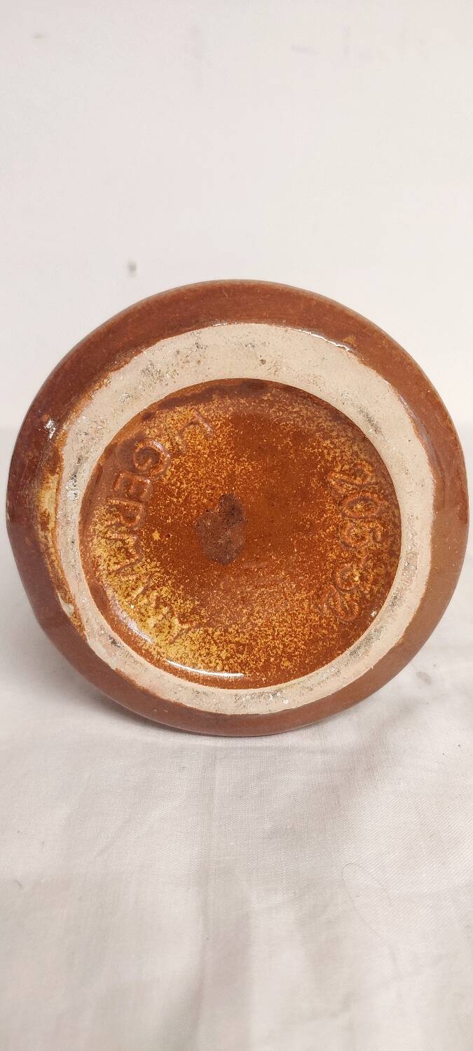 Jarrón fat lava de cerámica West Germany. Alemania, 1960s.