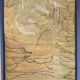 Tapestry and silk a bird decor 1930 geometry cutting in the state
