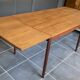 Extendable Scandinavian teak table by Johannes Andersen for Samcom Denmark.