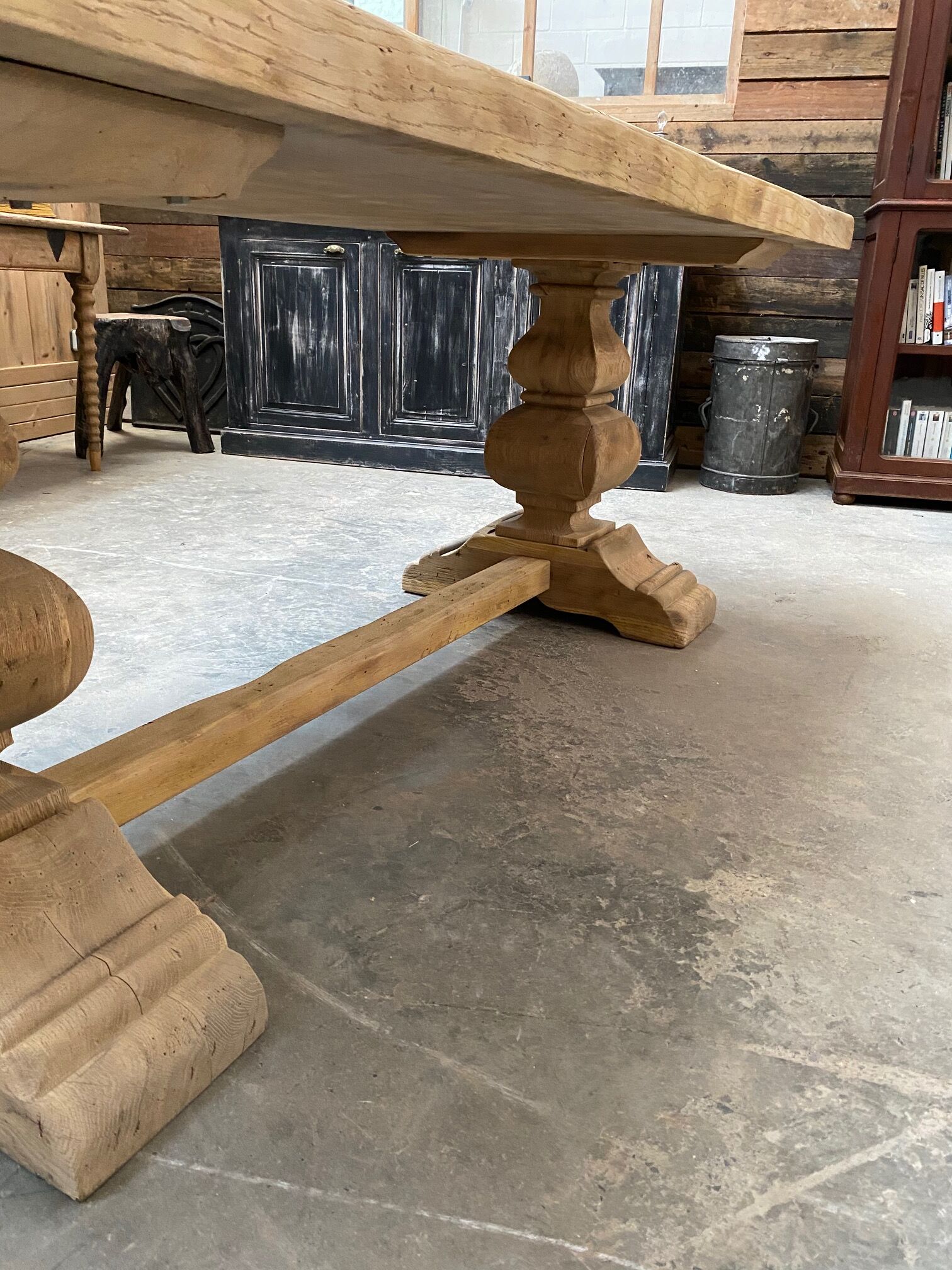 Solid oak monastery table