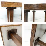 Mid Century Table d'appoint en bois massif Vintage Banc de fleurs Tabouret de fleur Design danois Ta