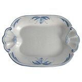 Art Deco French Blue Floral Decor Plate by Allan Eberling, Bo Fajans