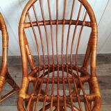 Deux chaises en rotin