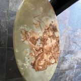 Table basse en onyx et laiton