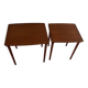2 tables gigognes en bois pied moulé