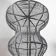 Vintage metal stool / side table