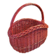 Red painted rattan basket