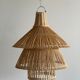 Suspension ou luminaire en rotin en forme de lanterne asiatique