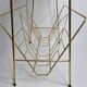 Vintage magazine shelf in glass and gilded metal