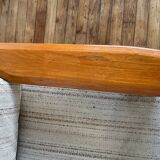 Maison Regain style modernist armchair in solid elm