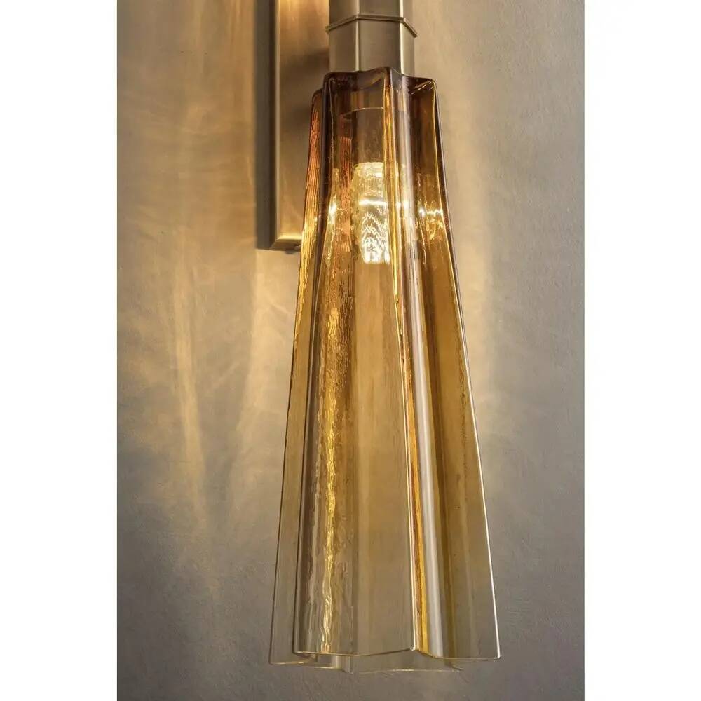 Italian Lively Amber Murano Glass Wall Sconce by Simoeng for Simoeng