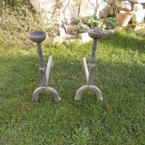 Pair of chenets, iron prams