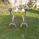 Paire de chenets landiers en fer