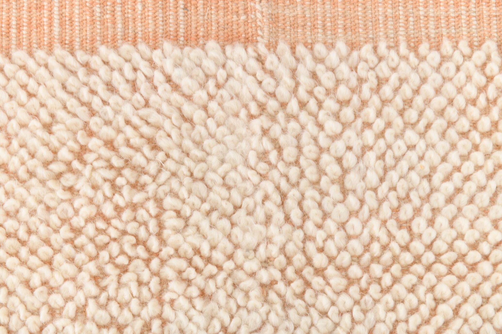 6x10 Pale Salmon Beige Handmade Contemporary Vintage Rug