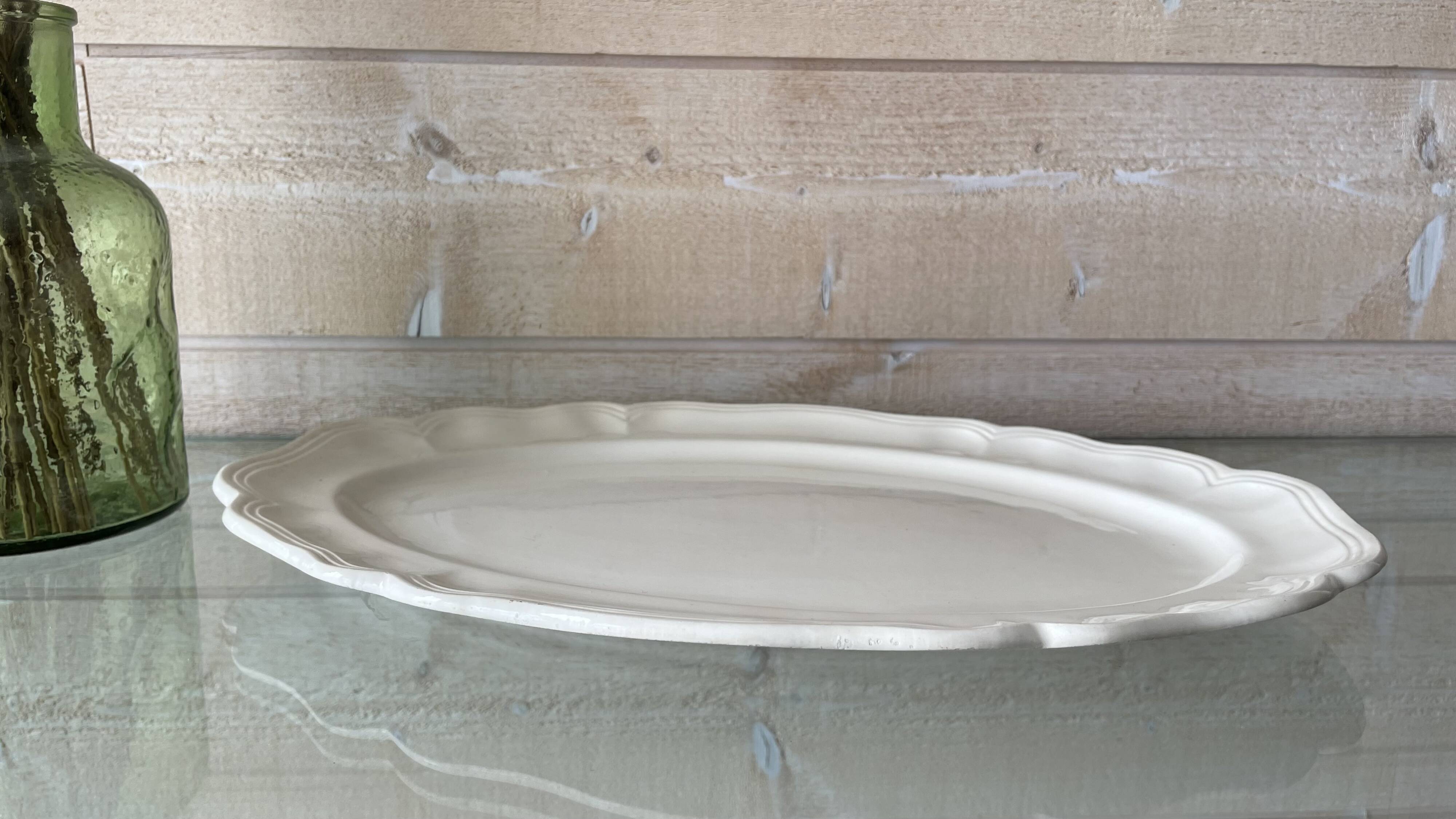 Sarreguemines France vintage oval serving dish