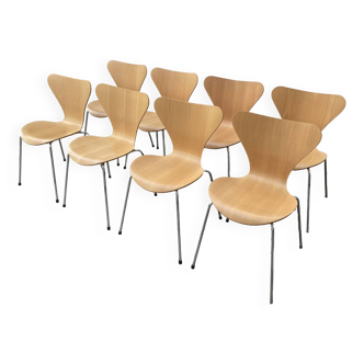 8 chaises série 7 de Arne Jacobsen pour Fritz Hansen