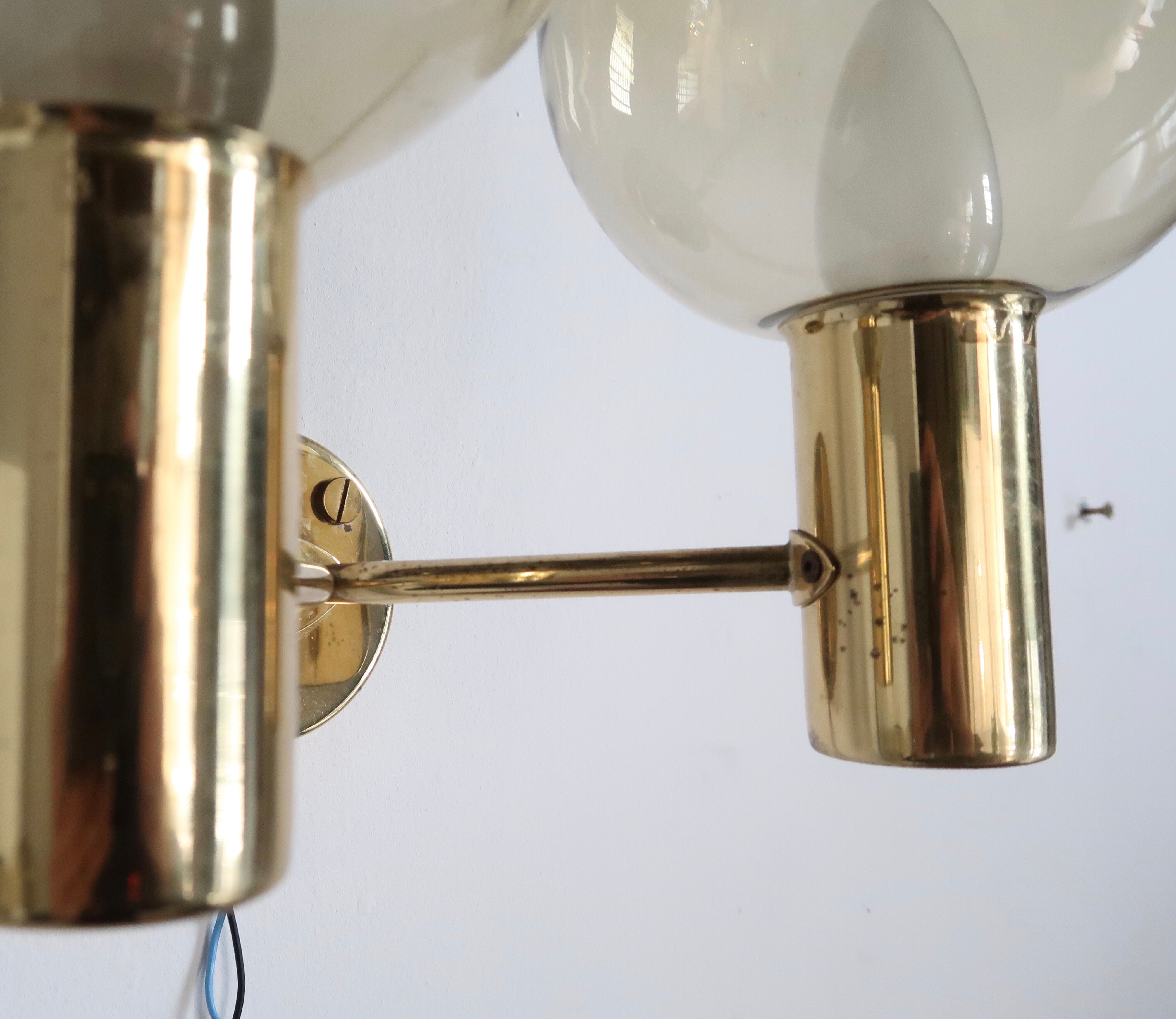 Pair of wall lamp by Hans-Agne Jakobsson for Markaryd, Sweden