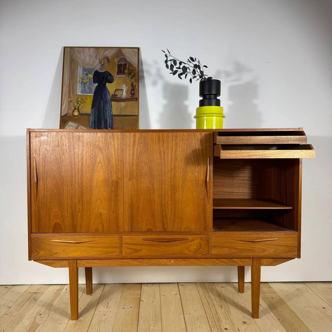 High mid-century modern teak sideboard – 1960s