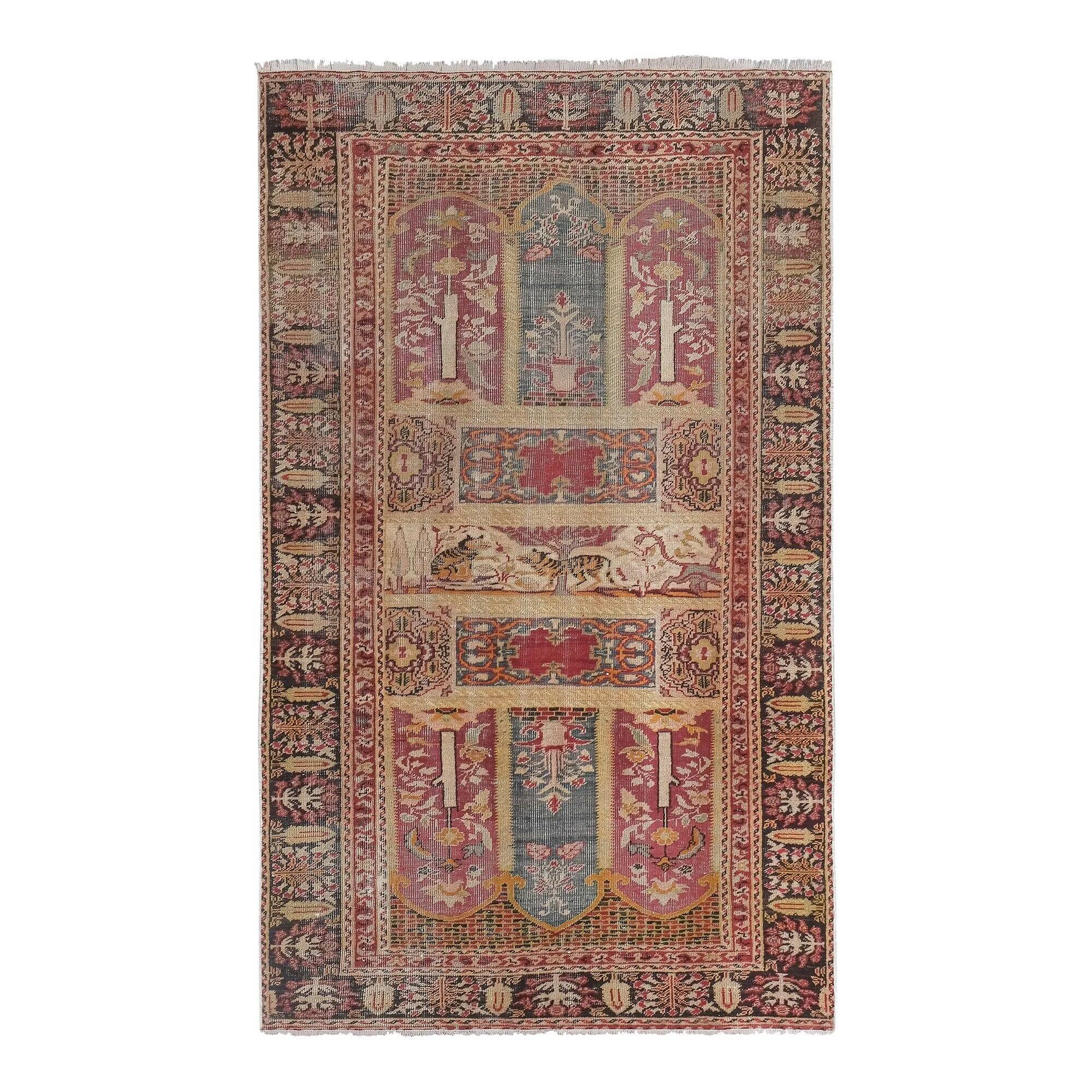 Vintage Turkish handmade rug 115x182 cm