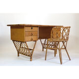Rattan desk and chair  70
