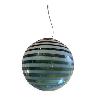Italian Glass Swirling Multicolors Pendant Sphere