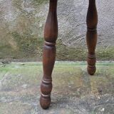 Turned wooden tripod stool