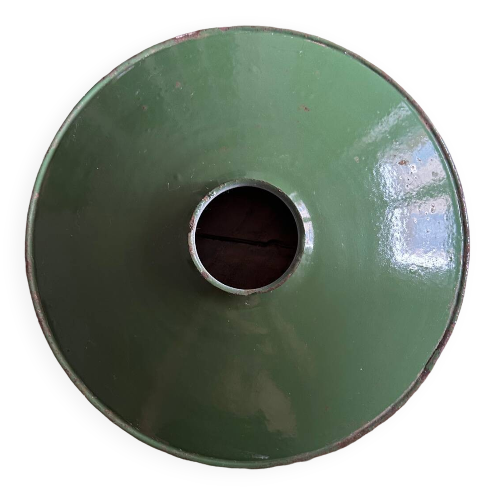 Gamelle en acier émaillé vert